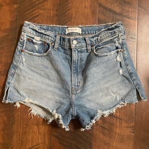 A&F high waisted jean shorts
